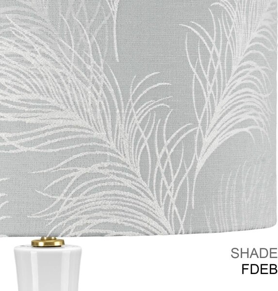 Elstead MILO-AB-TL-FDEB - Stolná lampa MILO 1xE27/60W/230V šedá