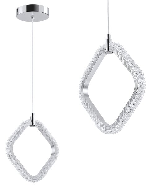 Toolight Toolight, LED závesné svietidlo, 10W, 3000K, 1500lm, LHJ127-1CP, chrómová, OSW-03282