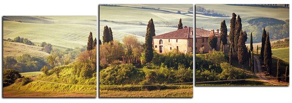 Obraz na plátne - Talianská venkovská krajina - panoráma 5156E (120x40 cm)