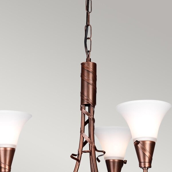 Elstead EM3-COPPER - Luster na reťazi EMILY 3xE14/40W/230V