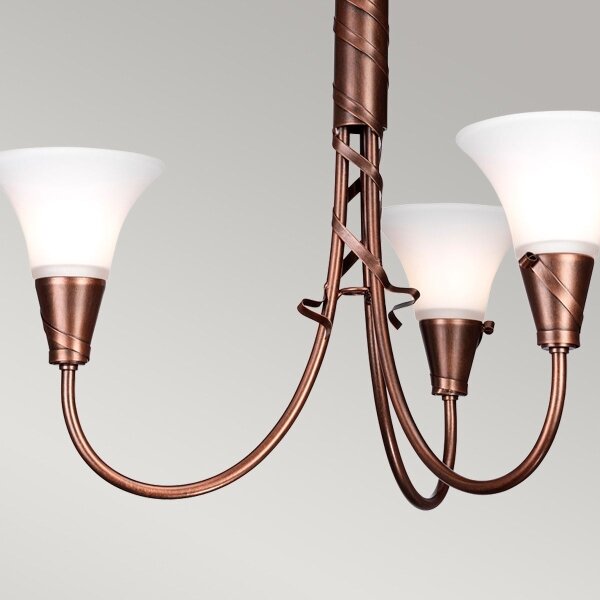 Elstead EM3-COPPER - Luster na reťazi EMILY 3xE14/40W/230V