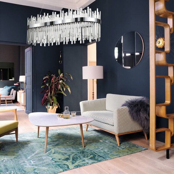 TooLight Závěsný LED křišťálový lustr APP1514-CP80 stříbrný/neutrální bílá