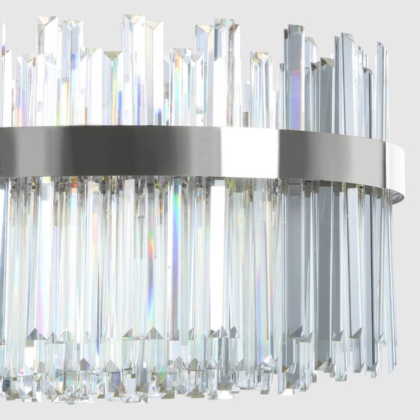 TooLight Závěsný LED křišťálový lustr APP1514-CP80 stříbrný/neutrální bílá