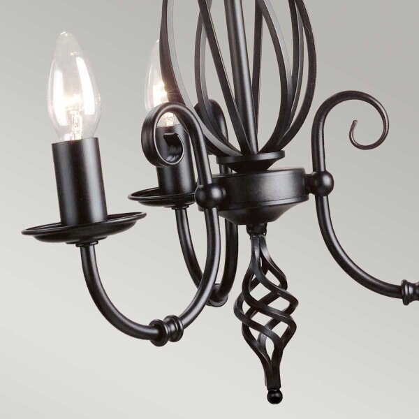 Elstead ART3-BLACK - Luster na reťazi ARTISAN 3xE14/60W/230V