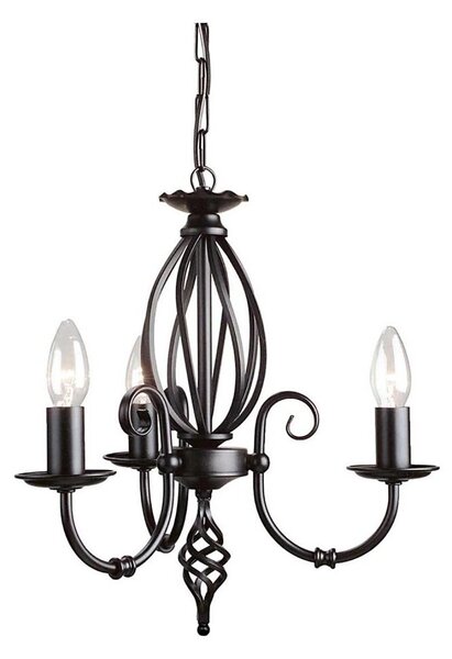 Elstead ART3-BLACK - Luster na reťazi ARTISAN 3xE14/60W/230V