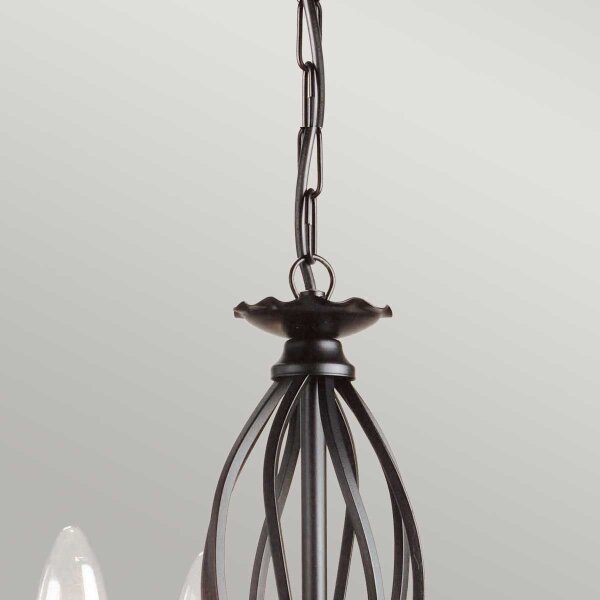 Elstead ART3-BLACK - Luster na reťazi ARTISAN 3xE14/60W/230V