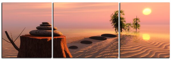 Obraz na plátne - Zen stones - panoráma 5162C (120x40 cm)