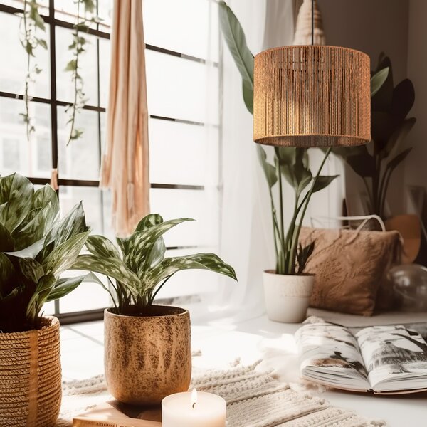 TooLight Závěsný lustr APP1324-1CP 30 cm přírodní
