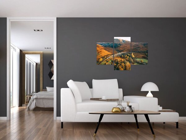 Obraz mosta v škótskom údolí (90x60 cm)