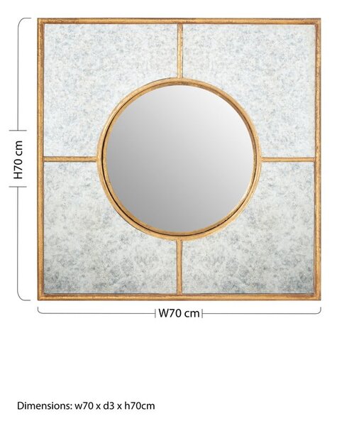 Nástenné zrkadlo 70x70 cm Zariah – Premier Housewares