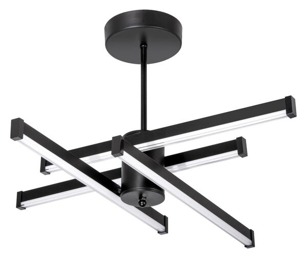 LED Luster na tyči 4xLED/10W/230V 3000-6500K pr. 68 cm čierna