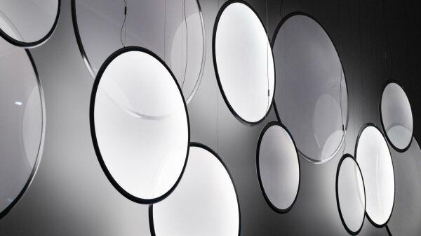 Artemide 1993310APP-LED RGBW Stm. luster na lanku DISCOVERY LED/59W/230V antracit