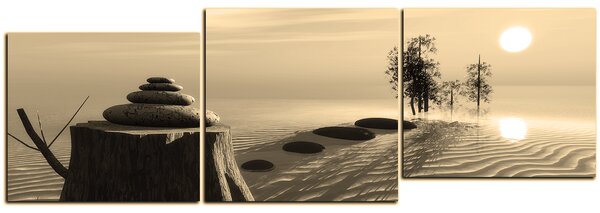 Obraz na plátne - Zen stones - panoráma 5162FD (90x30 cm)