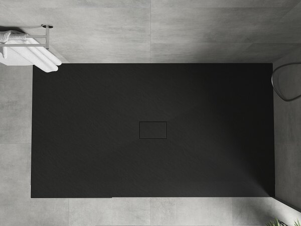 Mexen Hugo, SMC obdĺžniková sprchová vanička 180 x 100 cm, čierna matná, 42701018