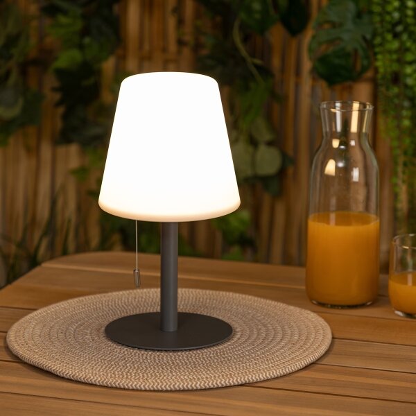 Atmosphera - LED RGB Nabíjacia vonkajšia stolná lampa ZACK LED/3,7V IP44 čierna