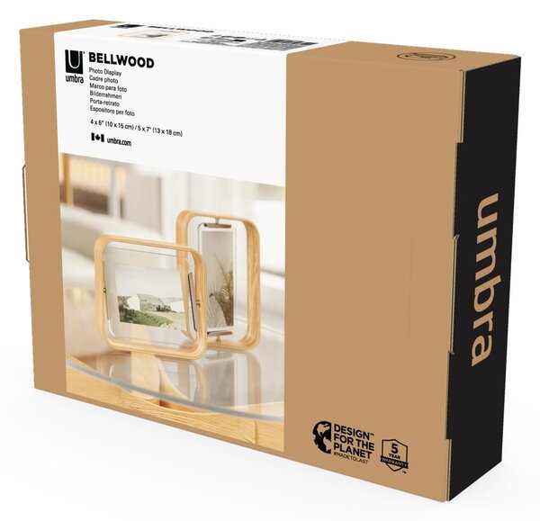 Drevený stojací rámček v prírodnej farbe 19x24 cm Bellwood – Umbra