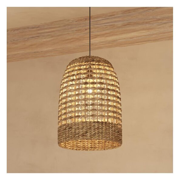 Atmosphera - Luster na lanku SAND 1xE27/40W/230V ratan/vodný hyacint