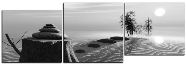 Obraz na plátne - Zen stones - panoráma 5162QD (90x30 cm)
