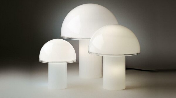 Artemide A006300 - Stolná lampa ONFALE 1xE14/5W/230V + 1xE27/13W biela