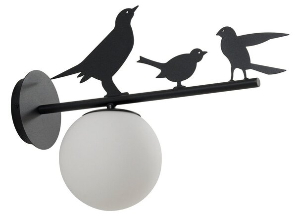 Vonkajšie Svietidlo Lindby, Lintu Bird, stmievateľné, Čierna, Balkón, Kov, Rustikálny