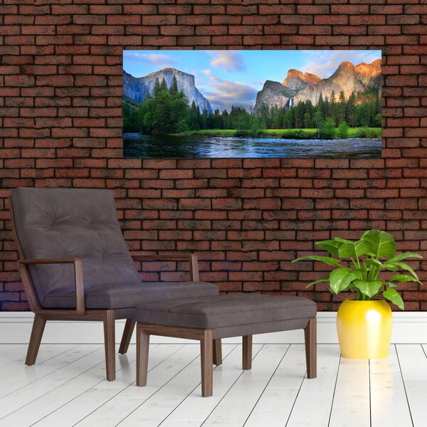 Obraz divokej horskej krajiny (120x50 cm)