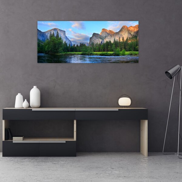 Obraz divokej horskej krajiny (120x50 cm)