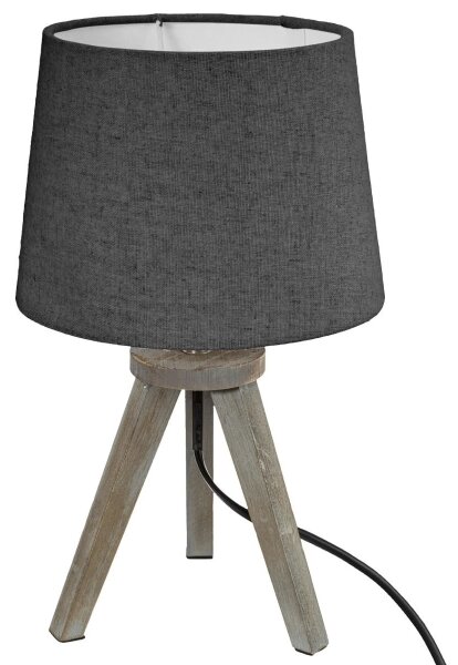 Atmosphera - Stolná lampa MINI 1xE14/25W/230V borovica/šedá
