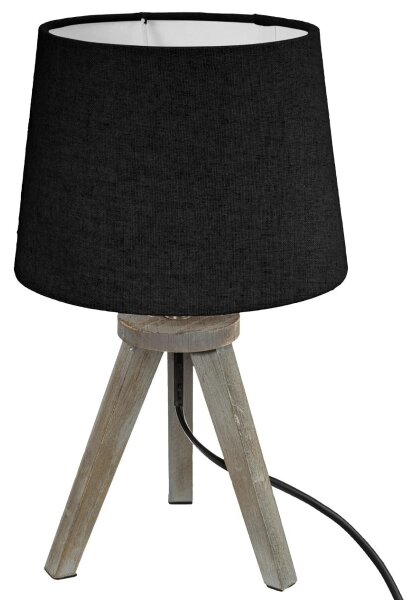 Atmosphera - Stolná lampa MINI 1xE14/25W/230V borovica/čierna