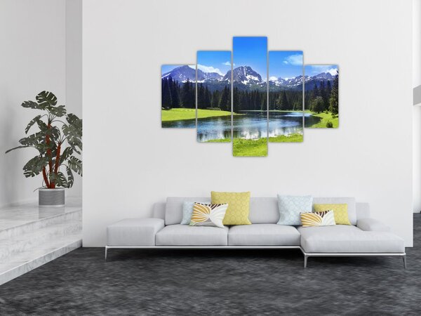 Obraz - Zasnežené vrcholky hôr (150x105 cm)