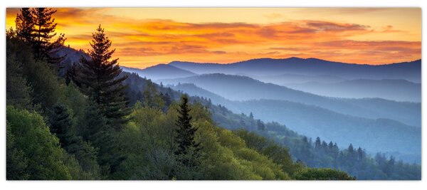 Obraz - Červánky v horách (120x50 cm)