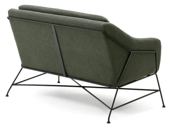 MUZZA Dvojmiestna pohovka brida 128 cm zelená