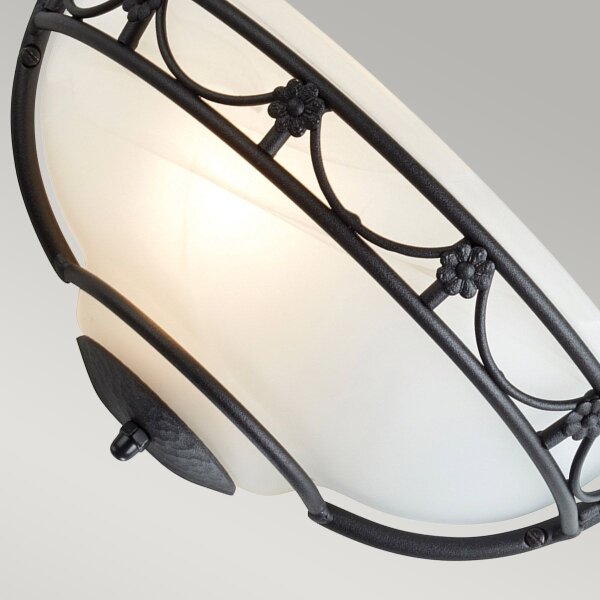 Elstead CB-WU-BLACK - Nástenné svietidlo CARISBROOKE 1xE27/60W/230V