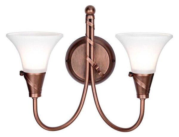 Elstead EM2-COPPER - Nástenné svietidlo EMILY 2xE14/40W/230V