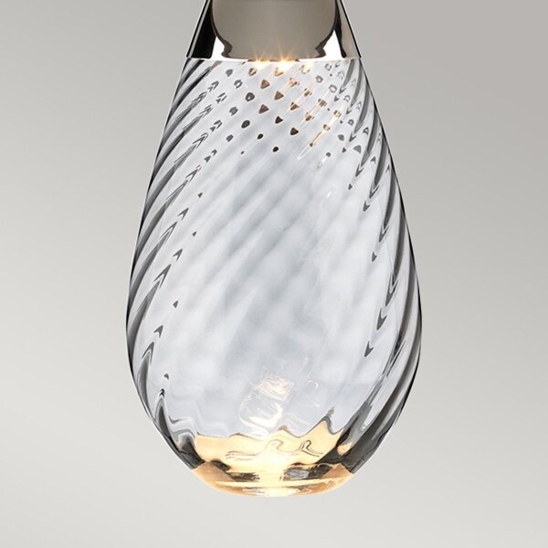 Elstead LENA-TL-L-SMOKE-OWSS - LED Stolná lampa LENA 1xE27/40W/230V 74 cm biela