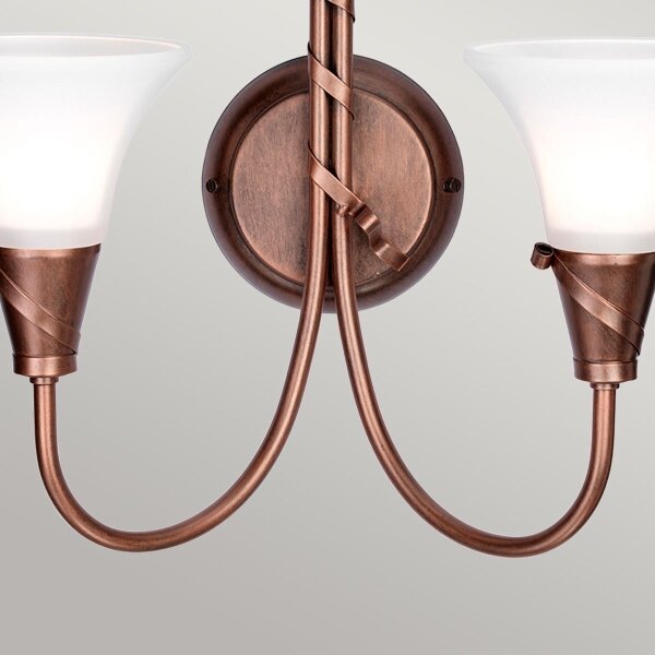 Elstead EM2-COPPER - Nástenné svietidlo EMILY 2xE14/40W/230V