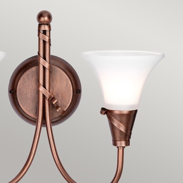 Elstead EM2-COPPER - Nástenné svietidlo EMILY 2xE14/40W/230V