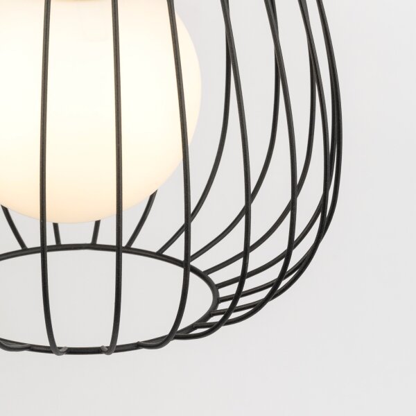 Luster na lanku BELL 1xG9/12W/230V pr. 24 cm čierna/lesklý chróm