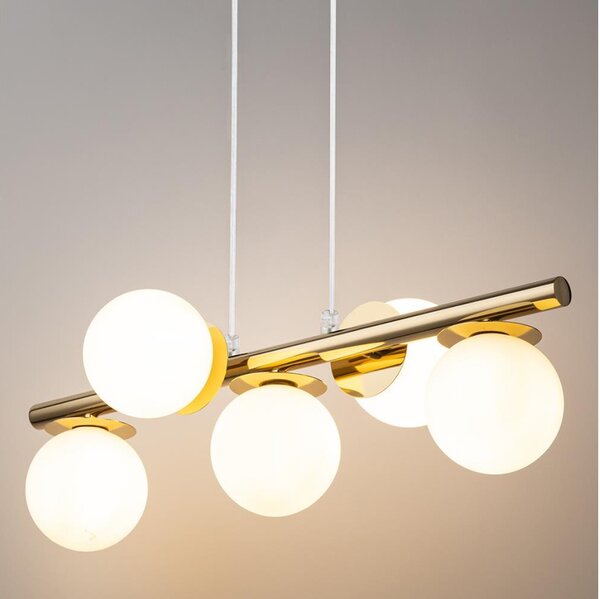 Luster na lanku AVOLA 5xG9/12W/230V zlatá