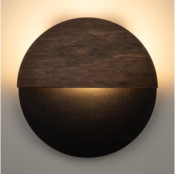 LED Nástenné svietidlo LUNA LED/7W/230V pr. 26 cm čierna/hnedá