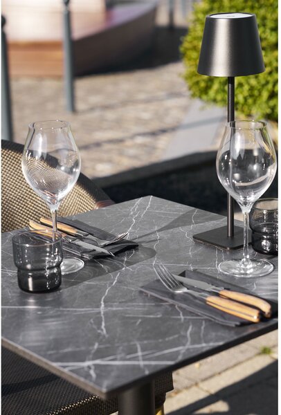 NovýNábytok.sk Bistro stôl Bsamira 4 (sivá + čierna). Akcia -15%. Vlastná spoľahlivá doprava až k Vám domov. 1146534