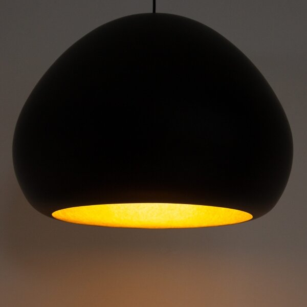 Luster na lanku LAVA 1xE27/15W/230V čierna/zlatá
