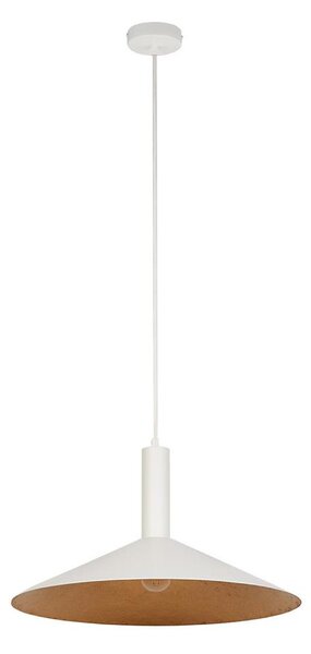Luster na lanku CAPRI 1xE27/15W/230V pr. 50 cm biela/medená