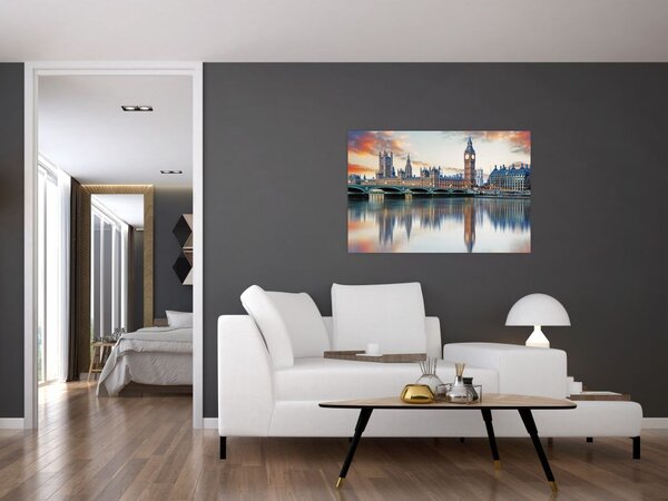 Obraz - Londýnske Houses of Parliament (90x60 cm)