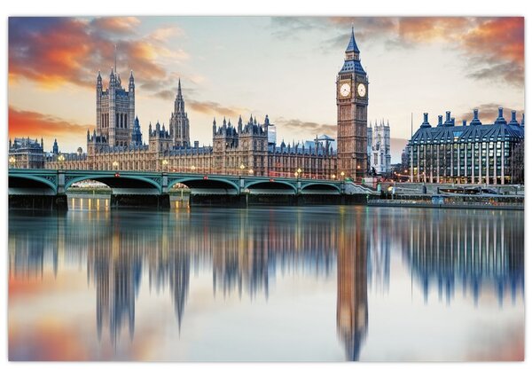 Obraz - Londýnske Houses of Parliament (90x60 cm)