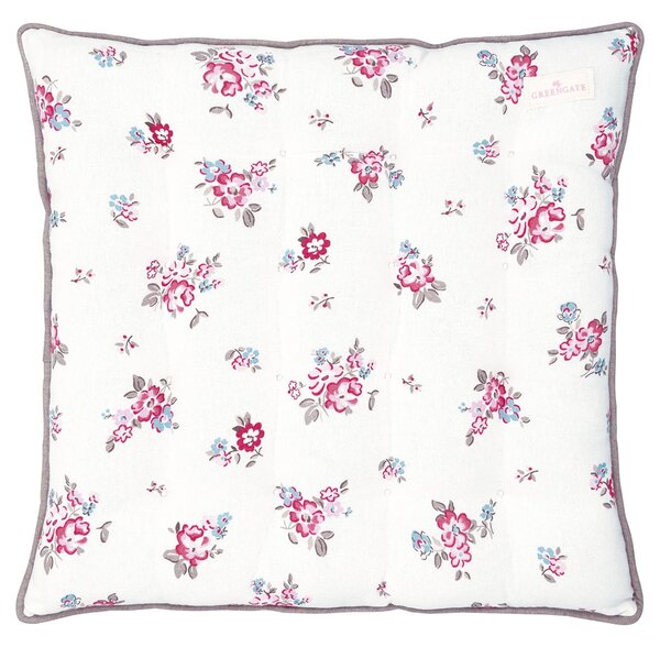 Prešívaný podsedák Elba White 40 × 40 cm