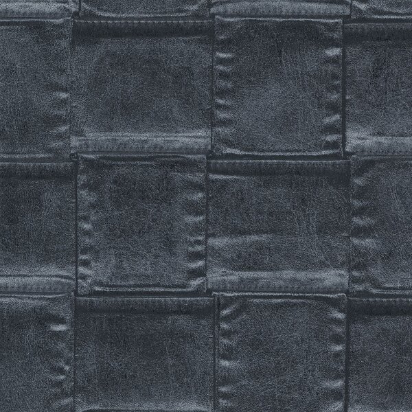 Luxusná vliesová tapeta imitácia tmavo modrej kože 64812, Materea, Limonta