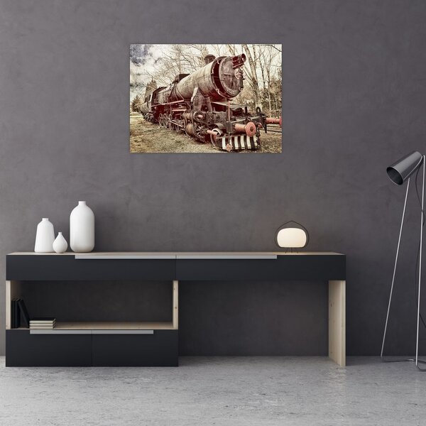 Historický obraz lokomotívy (70x50 cm)