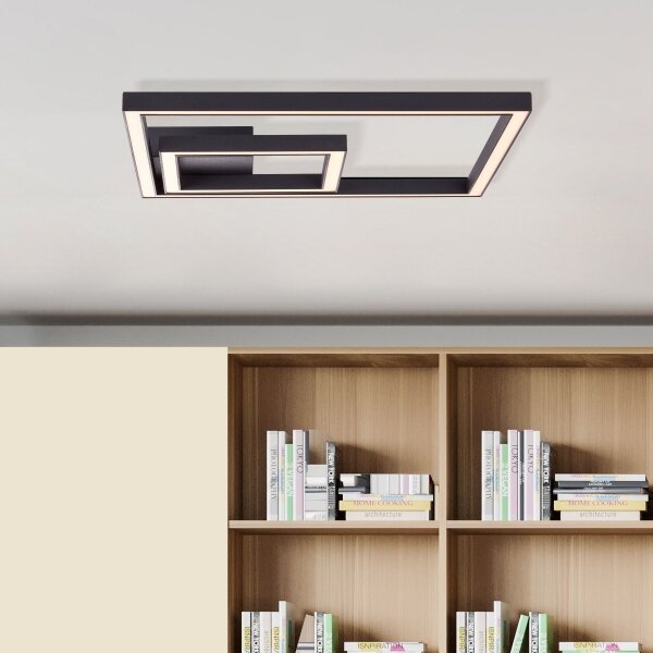 Brilliant - LED Stropné svietidlo QUON LED/24W/230V 3000K 40x40 cm čierna