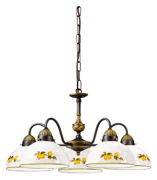 Kolarz 731.85.126 - Luster na reťazi NONNA 5xE27/75W/230V citróny