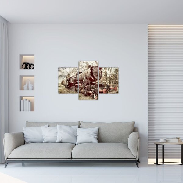 Historický obraz lokomotívy (90x60 cm)